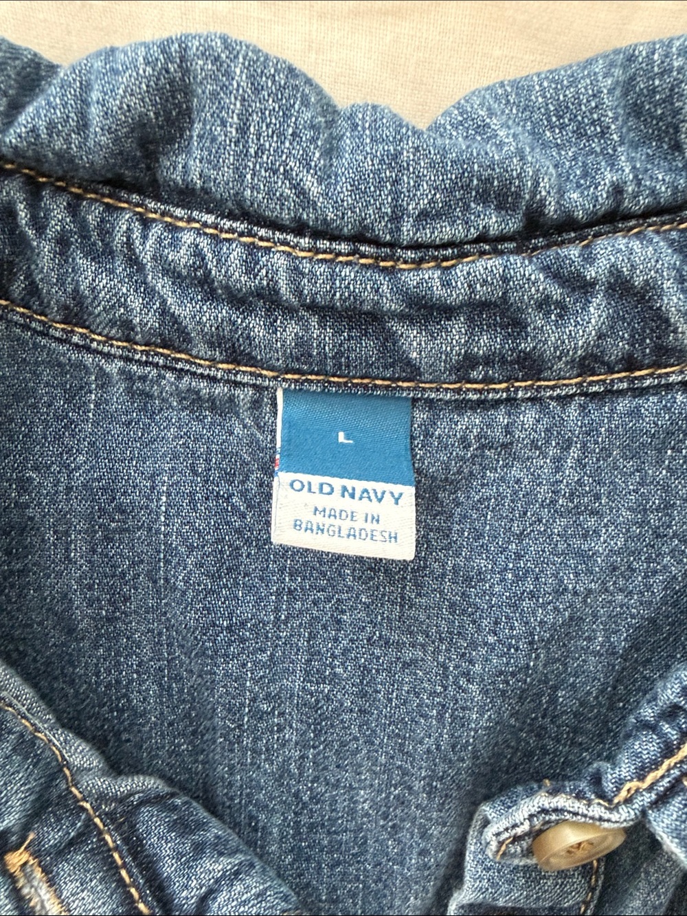 Old Navy Denim Button-Up Shift Dress-Size Large - Picture 6 of 6
